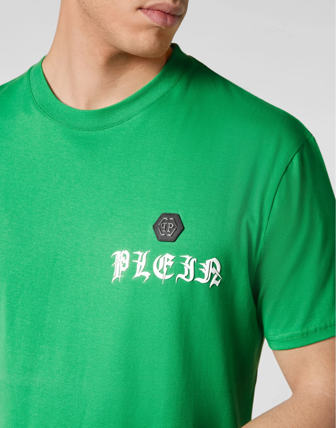 T-shirt Round Neck SS Gothic Plein, цвет: Зеленый