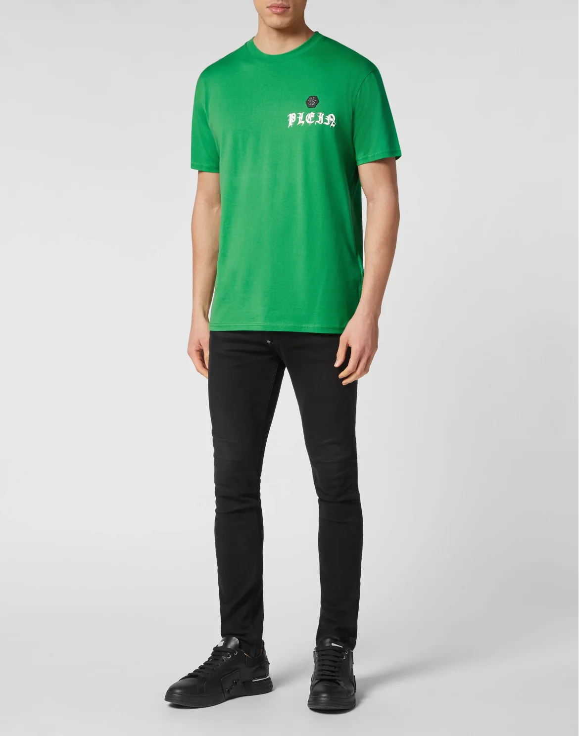 T-shirt Round Neck SS Gothic Plein, цвет: Зеленый