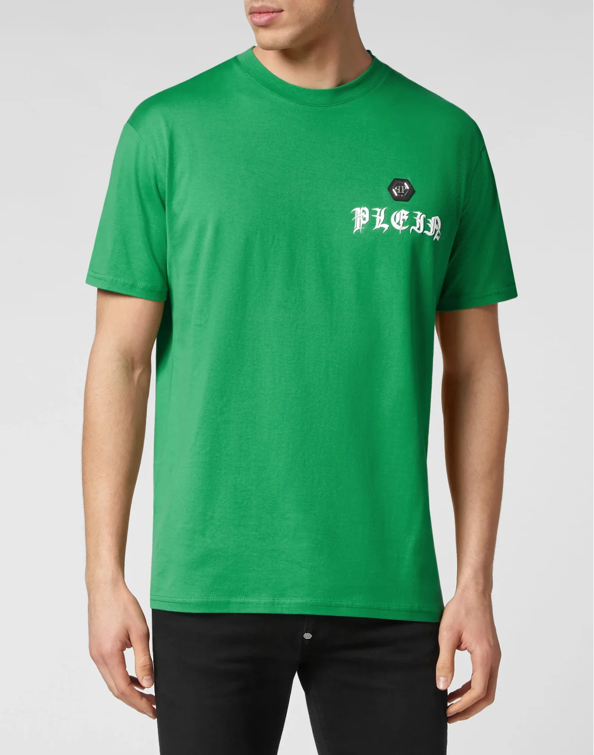 T-shirt Round Neck SS Gothic Plein, цвет: Зеленый
