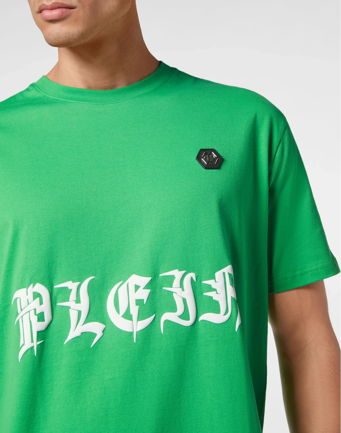 T-shirt Round Neck SS Gothic Plein, цвет: Зеленый