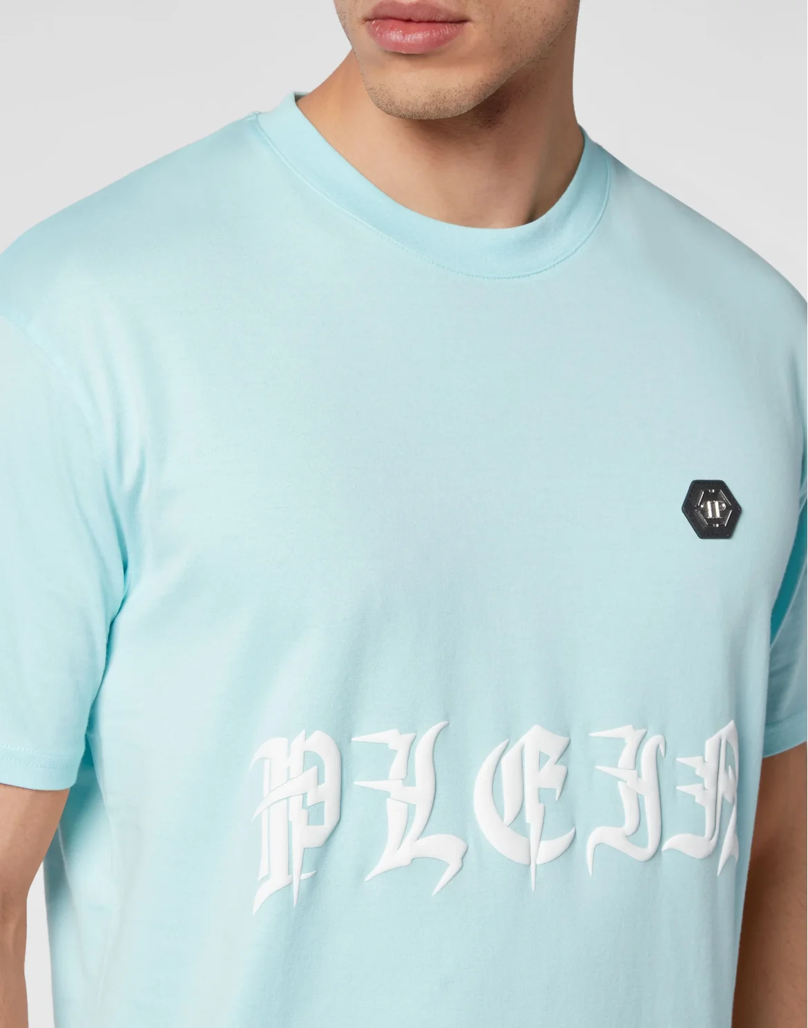 T-shirt Round Neck SS Gothic Plein, цвет: Голубой
