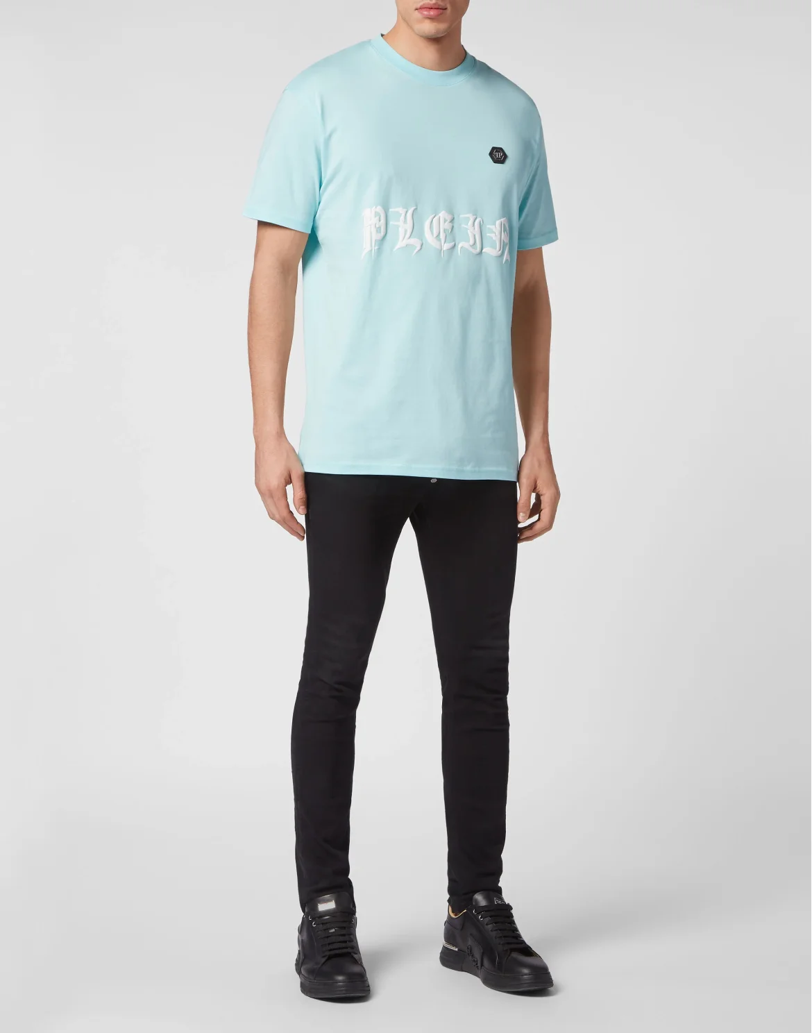 T-shirt Round Neck SS Gothic Plein, цвет: Голубой