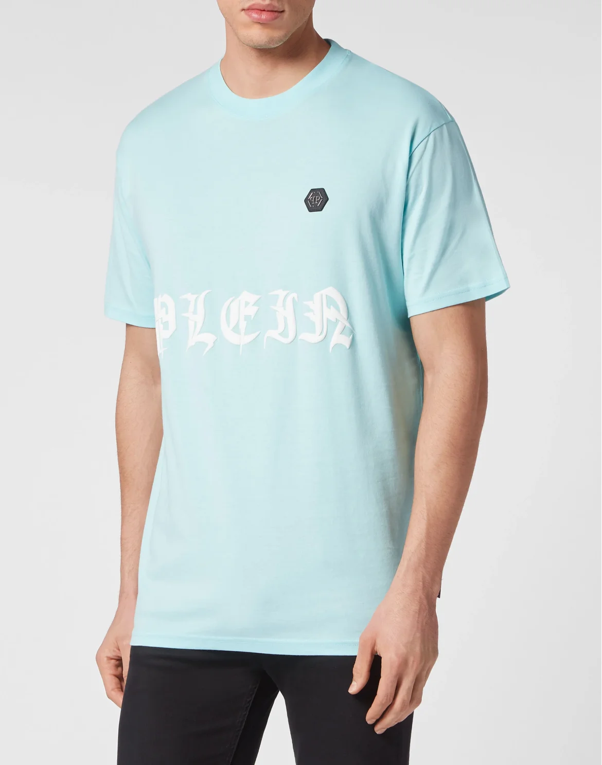 T-shirt Round Neck SS Gothic Plein, цвет: Голубой