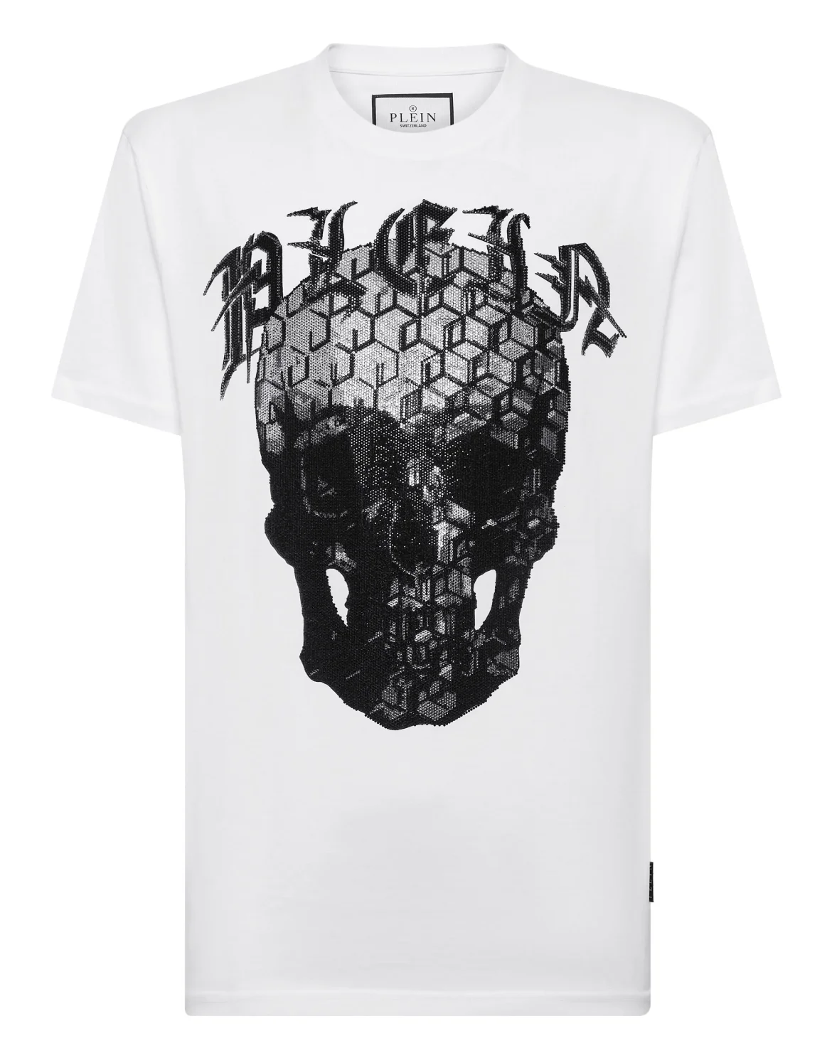 T-shirt Round Neck SS Skull and Plein, цвет: Белый