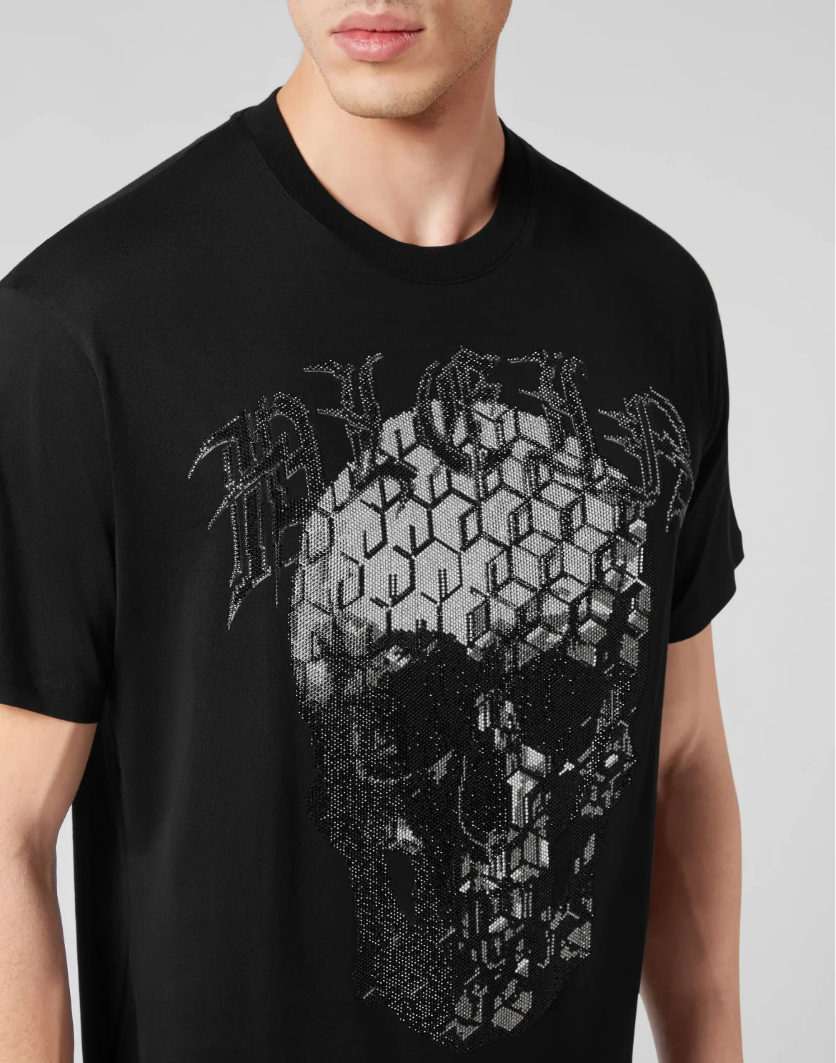 T-shirt Round Neck SS Skull and Plein, цвет: Черный