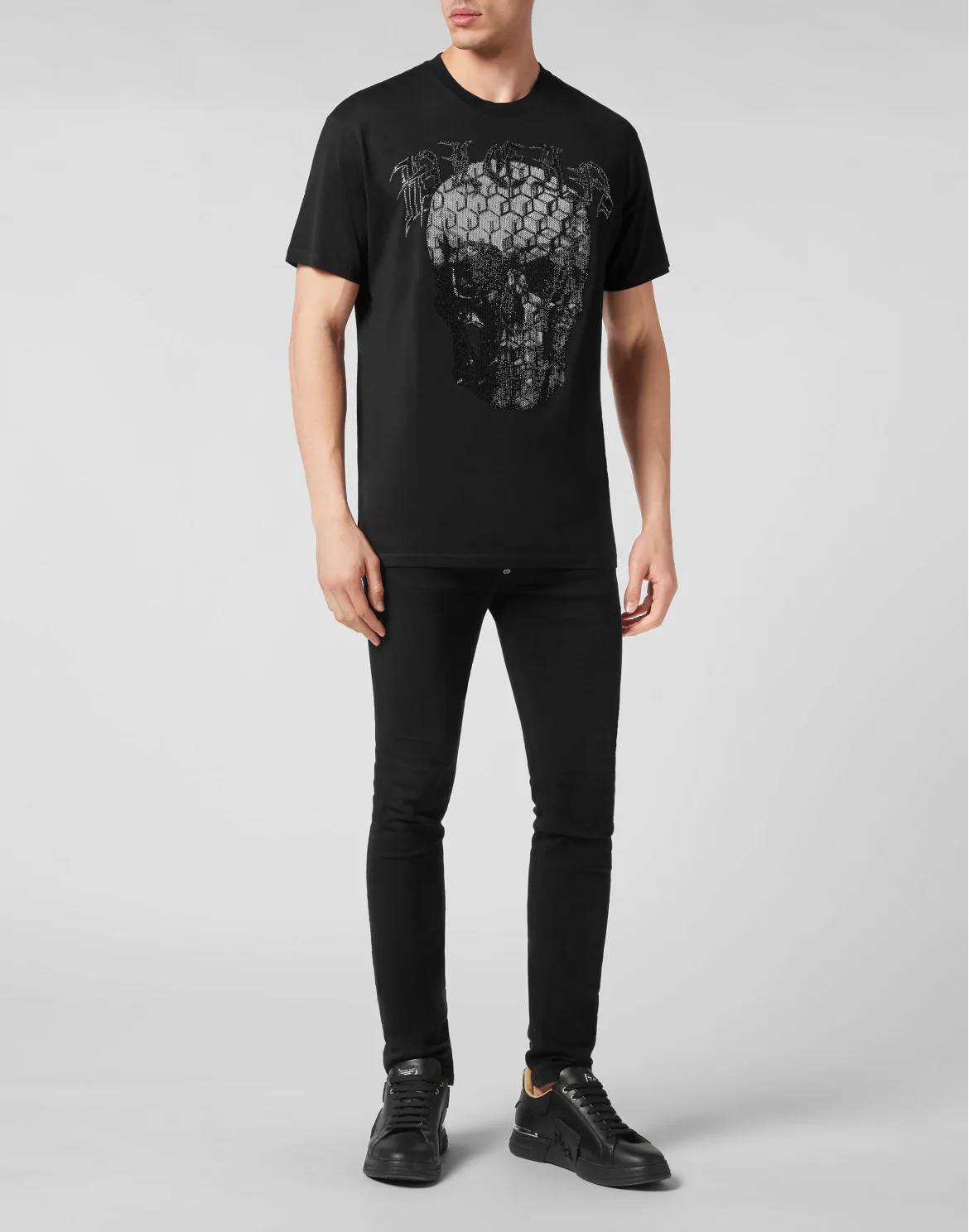 T-shirt Round Neck SS Skull and Plein, цвет: Черный