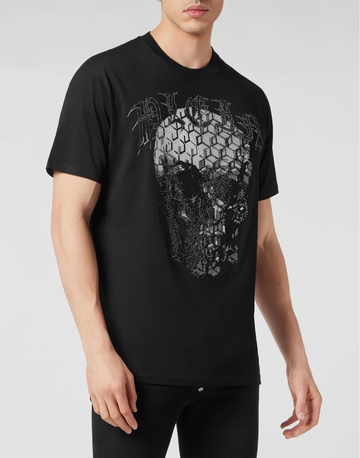 T-shirt Round Neck SS Skull and Plein, цвет: Черный
