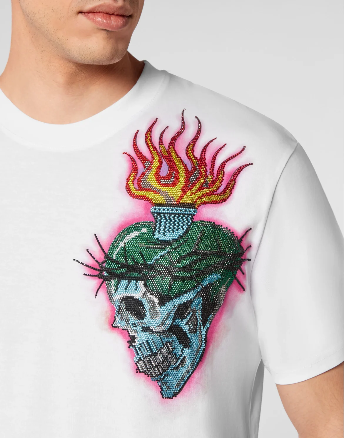 T-shirt Round Neck SS Love Tattoo, цвет: Белый