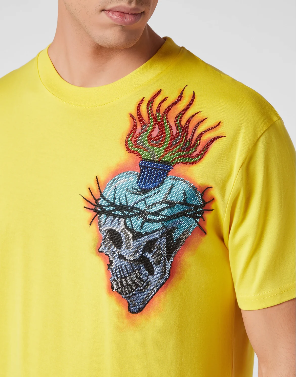 T-shirt Round Neck SS Love Tattoo, цвет: Желтый