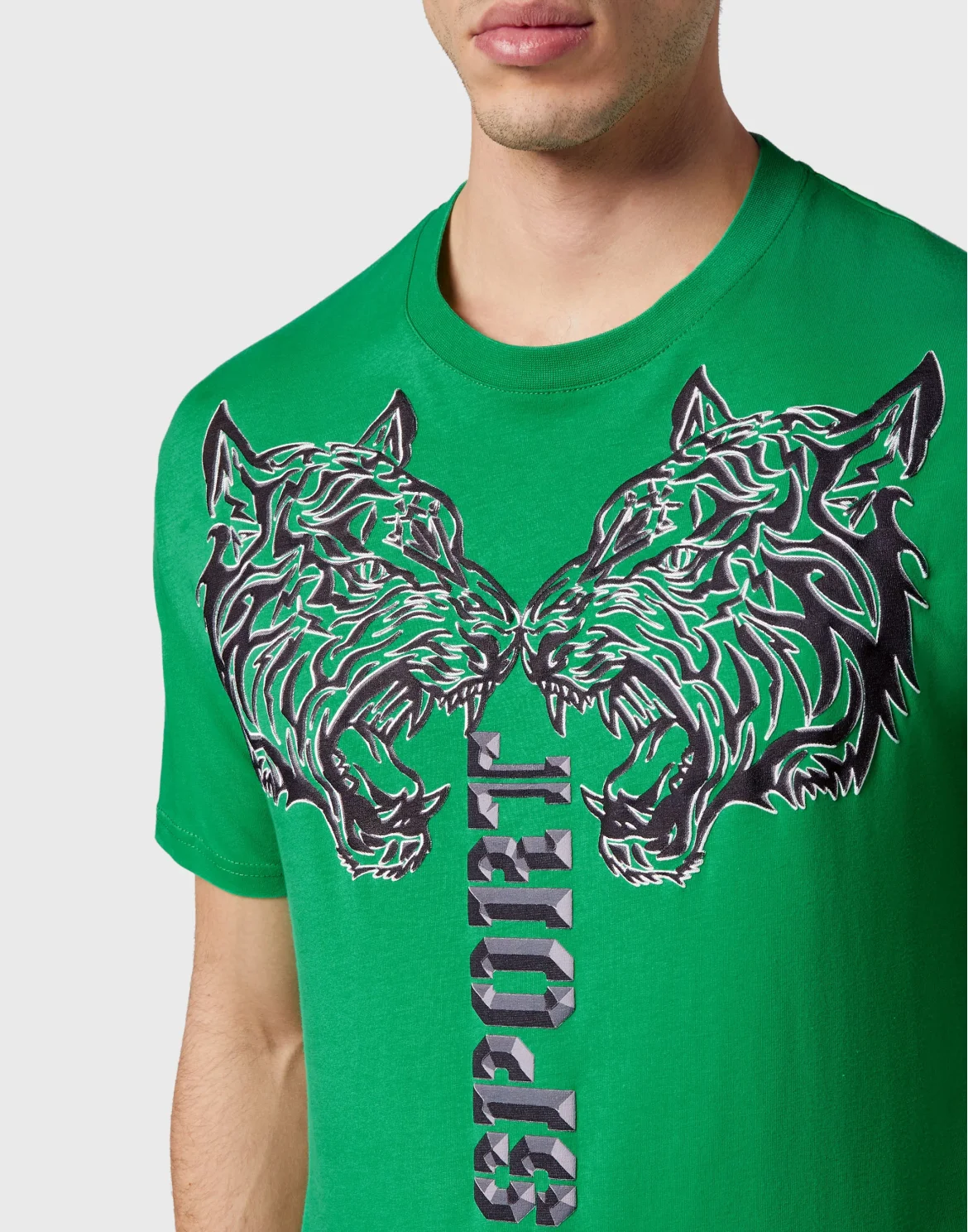 T-shirt Round Neck SS Tiger, цвет: Зеленый