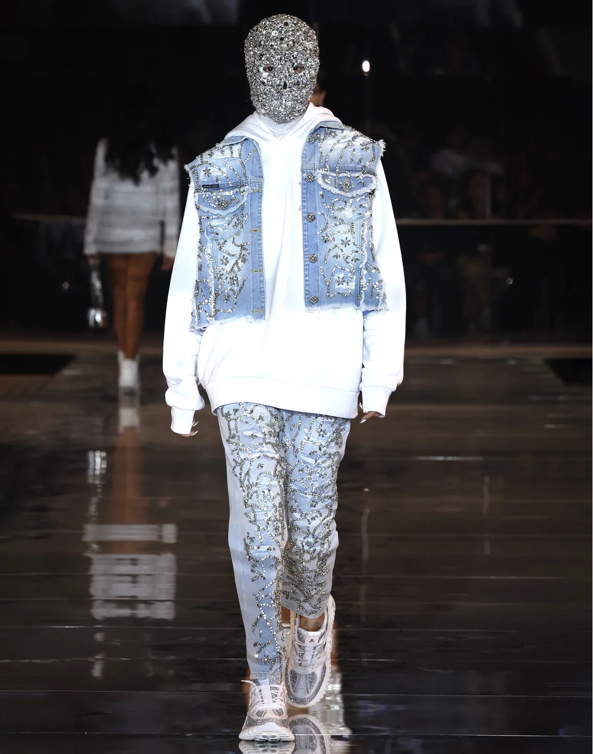 Denim Vest Crystal, цвет: Голубой