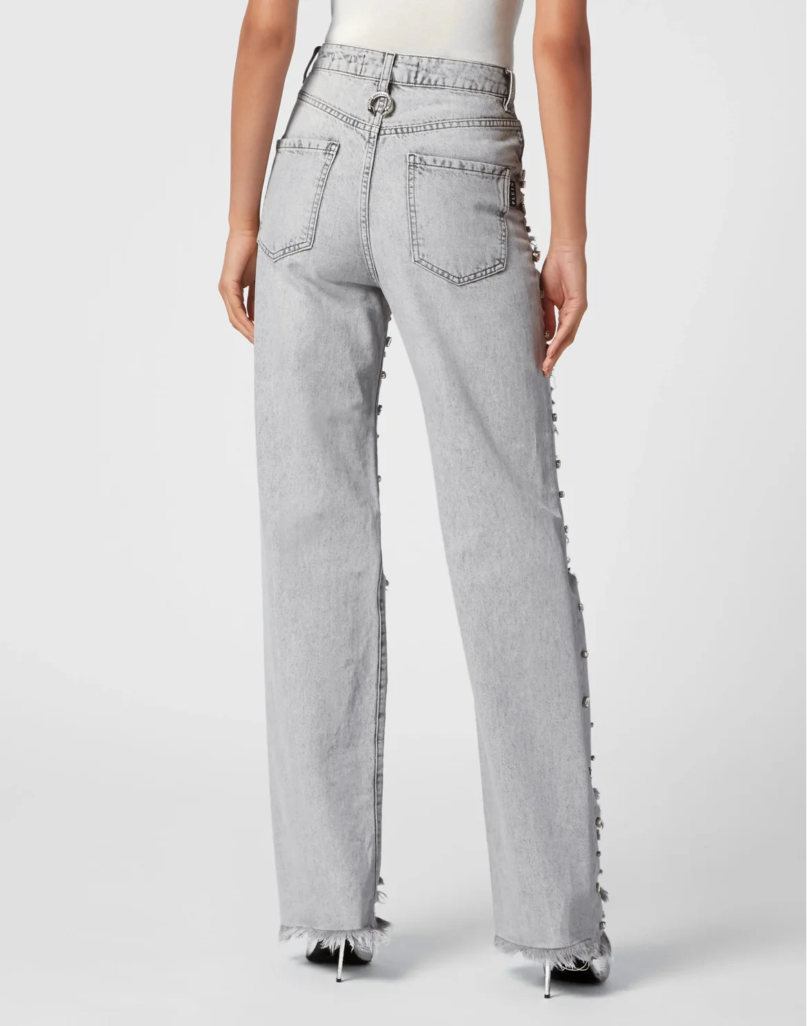 Denim Trousers Palace Fit Crystal, цвет: Серый