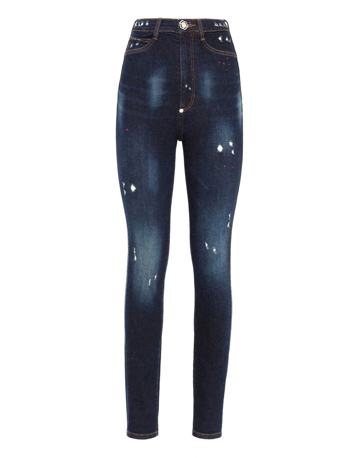Denim Super High Waist Jeggings, цвет: Синий