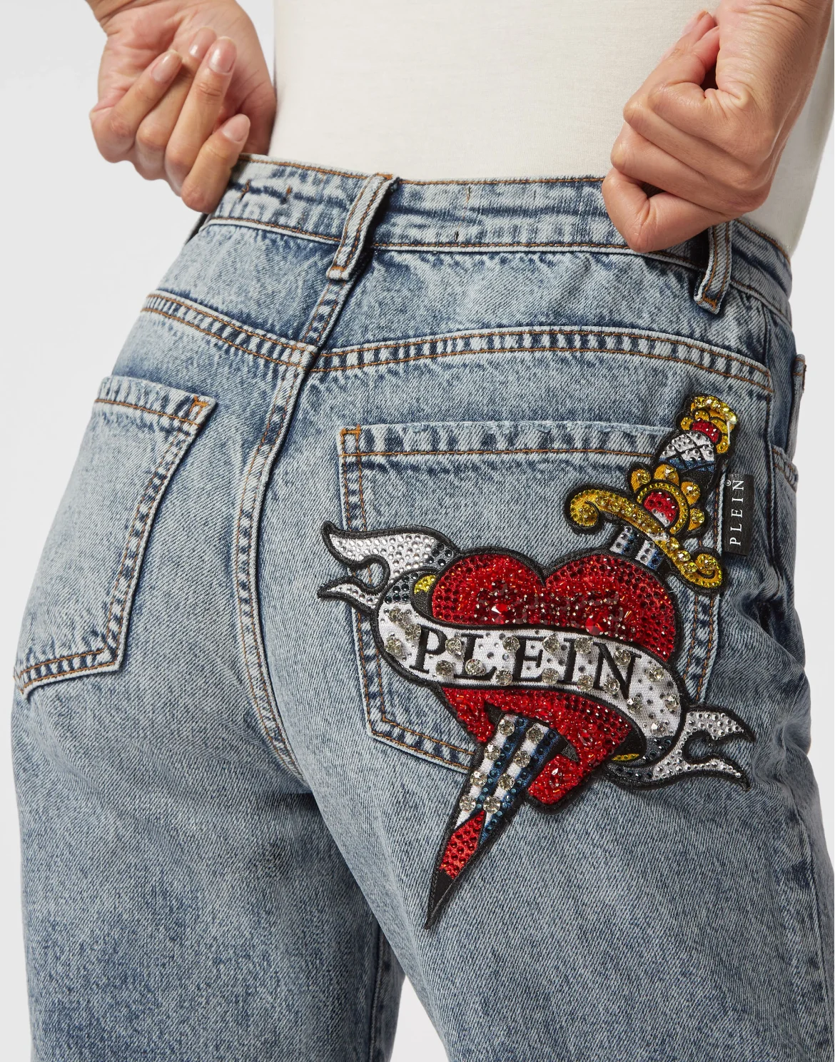 Denim Trousers Mom Fit, цвет: Синий