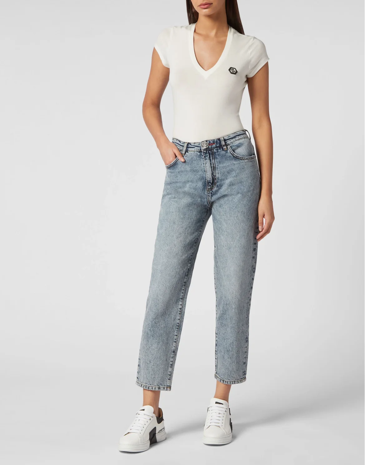 Denim Trousers Mom Fit, цвет: Синий