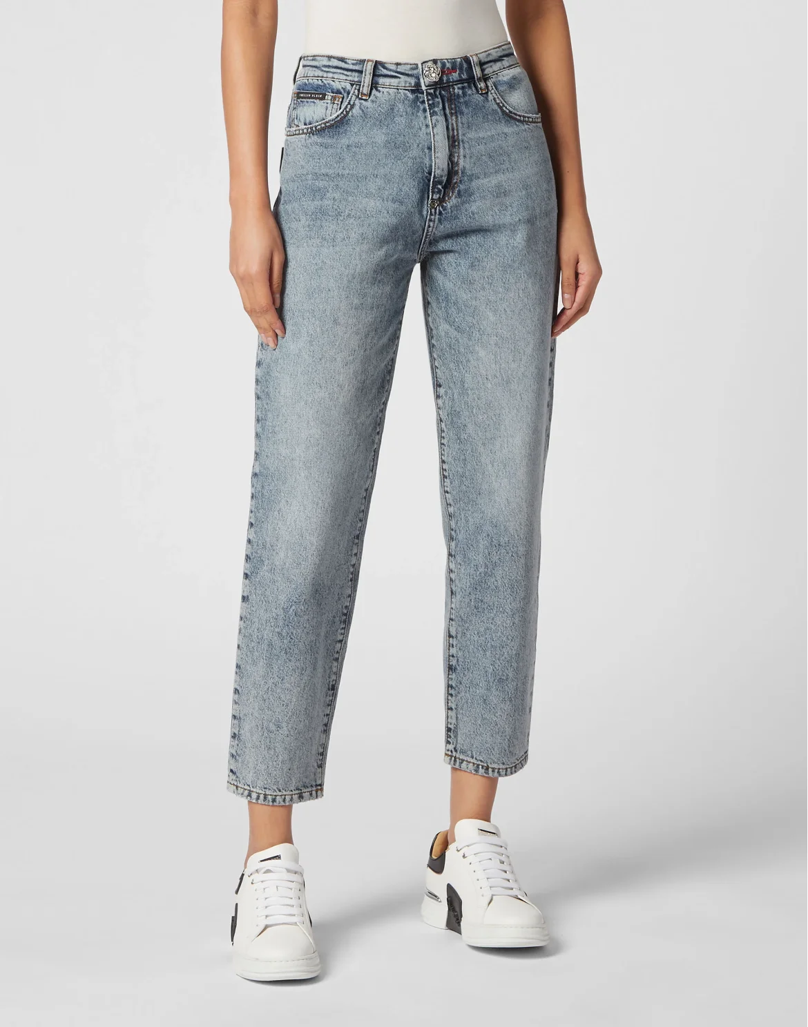 Denim Trousers Mom Fit, цвет: Синий