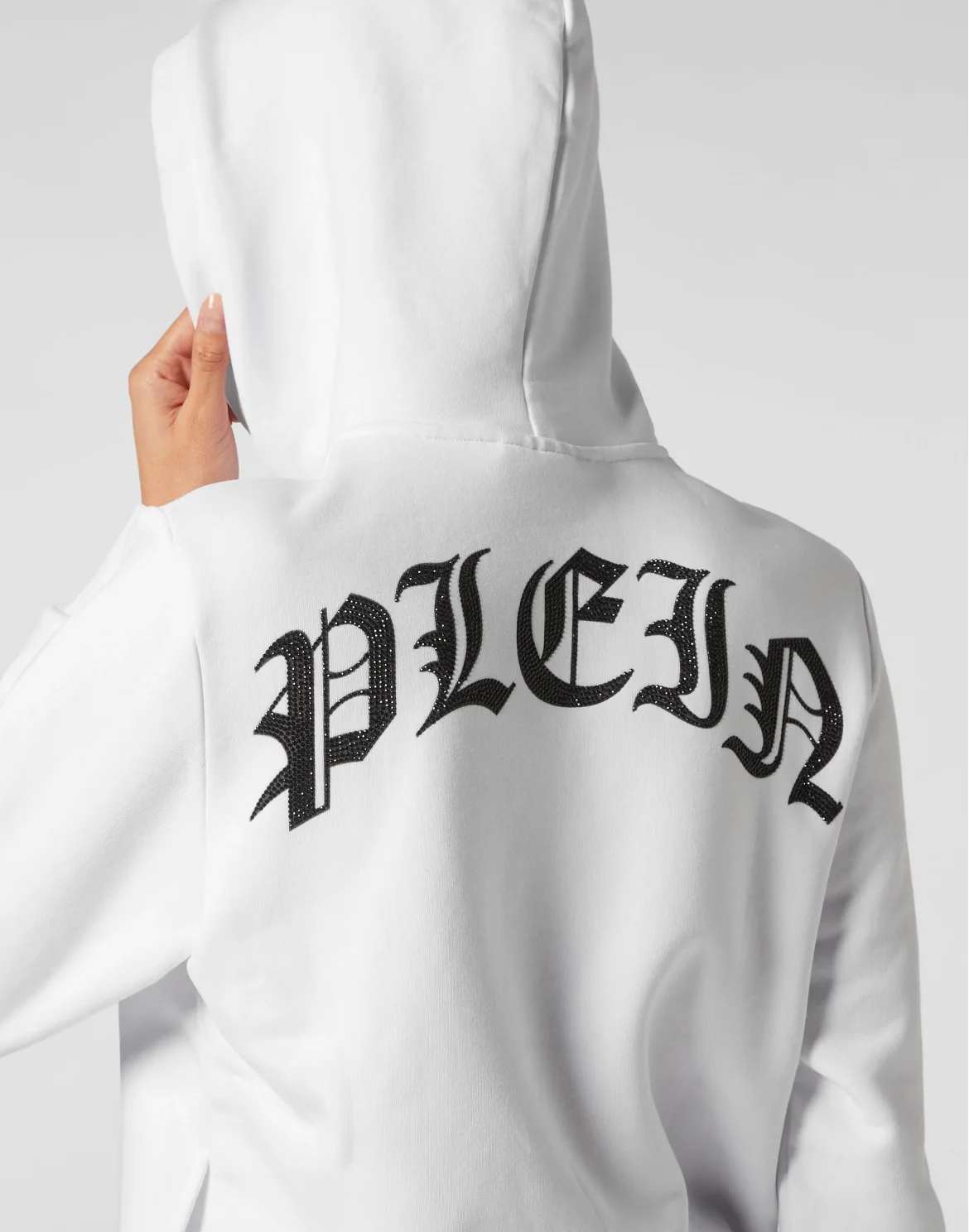 Cropped Hoodie Man Fit Love Tattoo, цвет: Белый