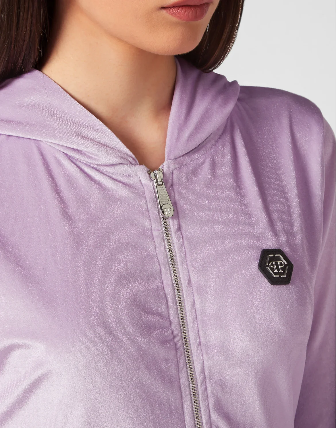 Velvet Jogging Tracksuit: Top/Trousers Crystal Skull, цвет: Розовый