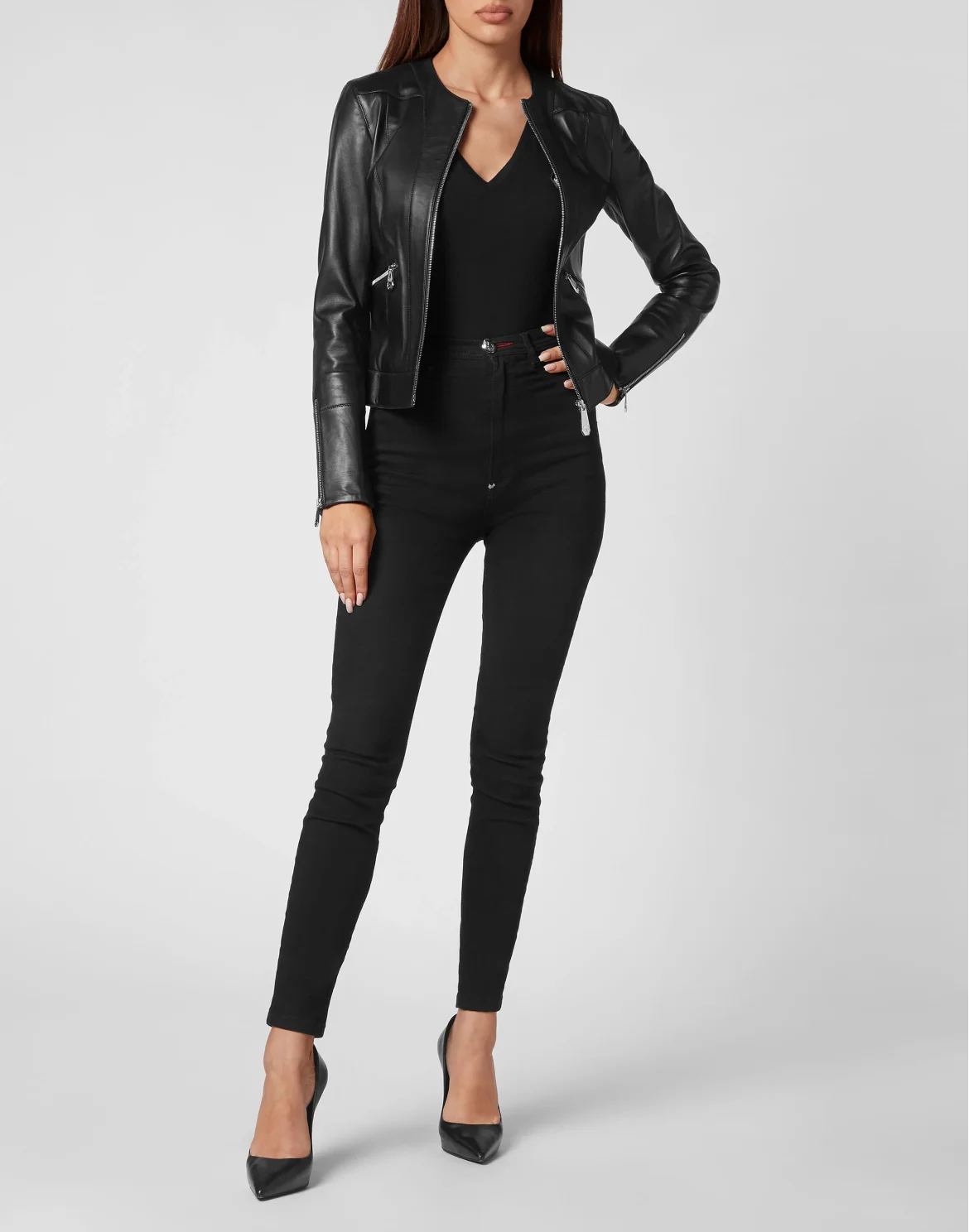 Leather Jacket, цвет: Черный