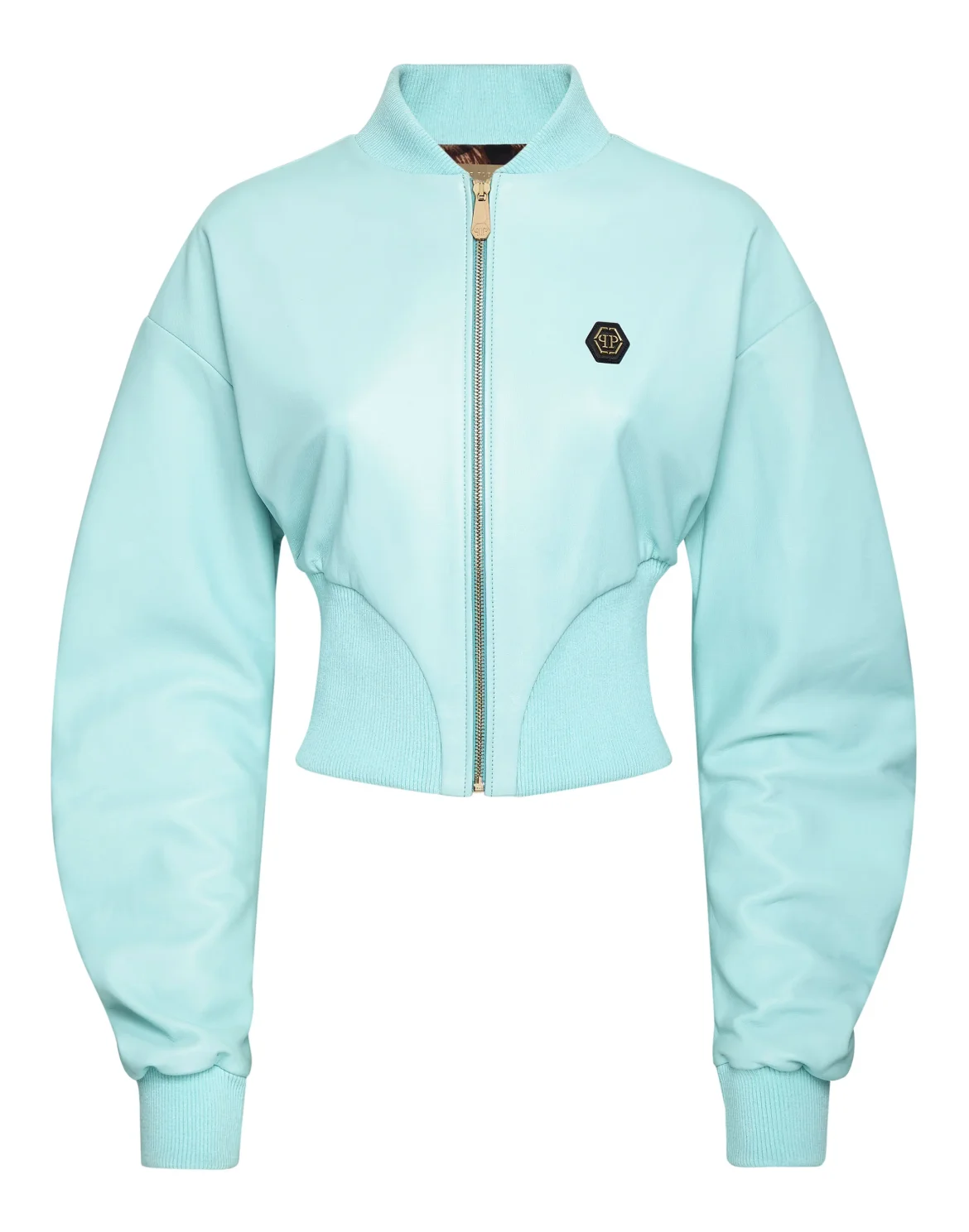 Leather Bomber, цвет: Голубой