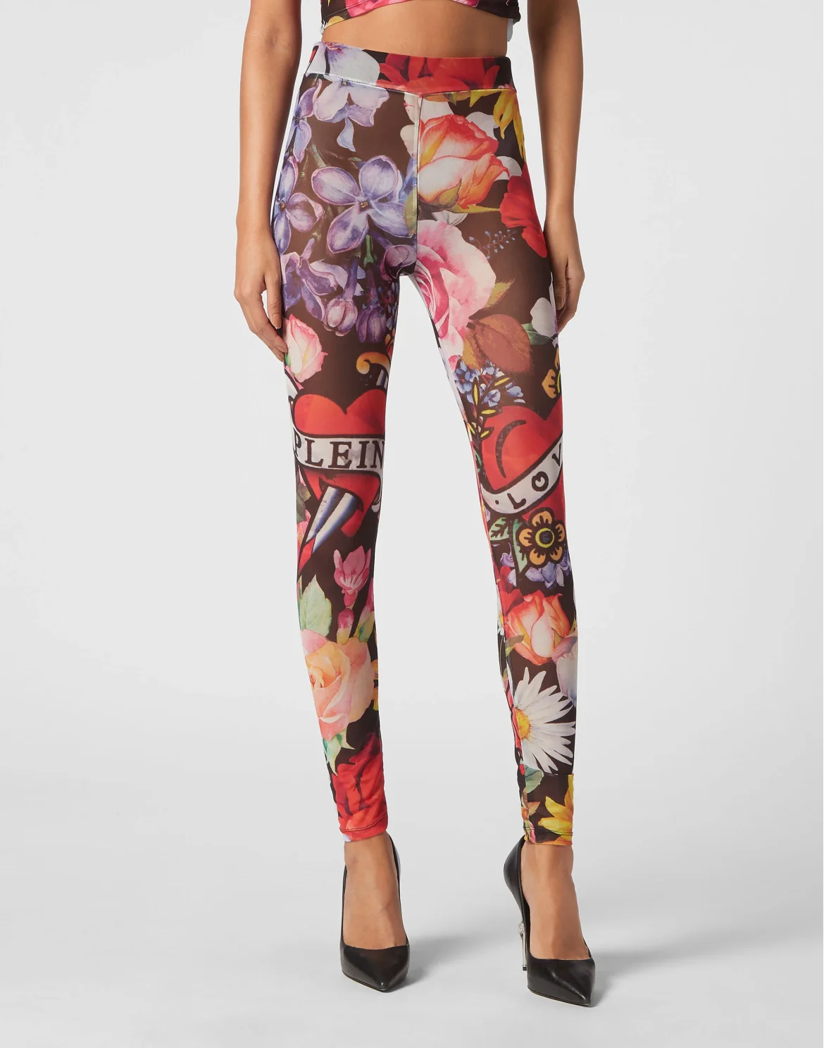 Leggings Love Flowers, цвет: Черный