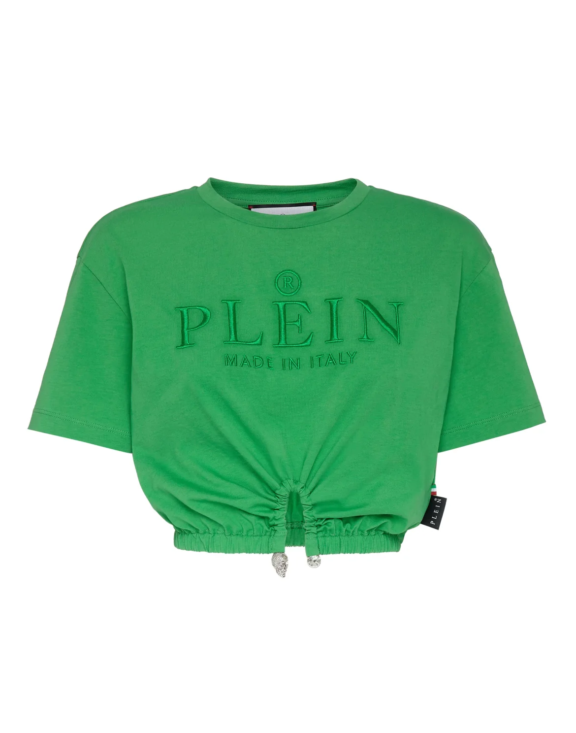 Cropped T-shirt Iconic Plein, цвет: Зеленый