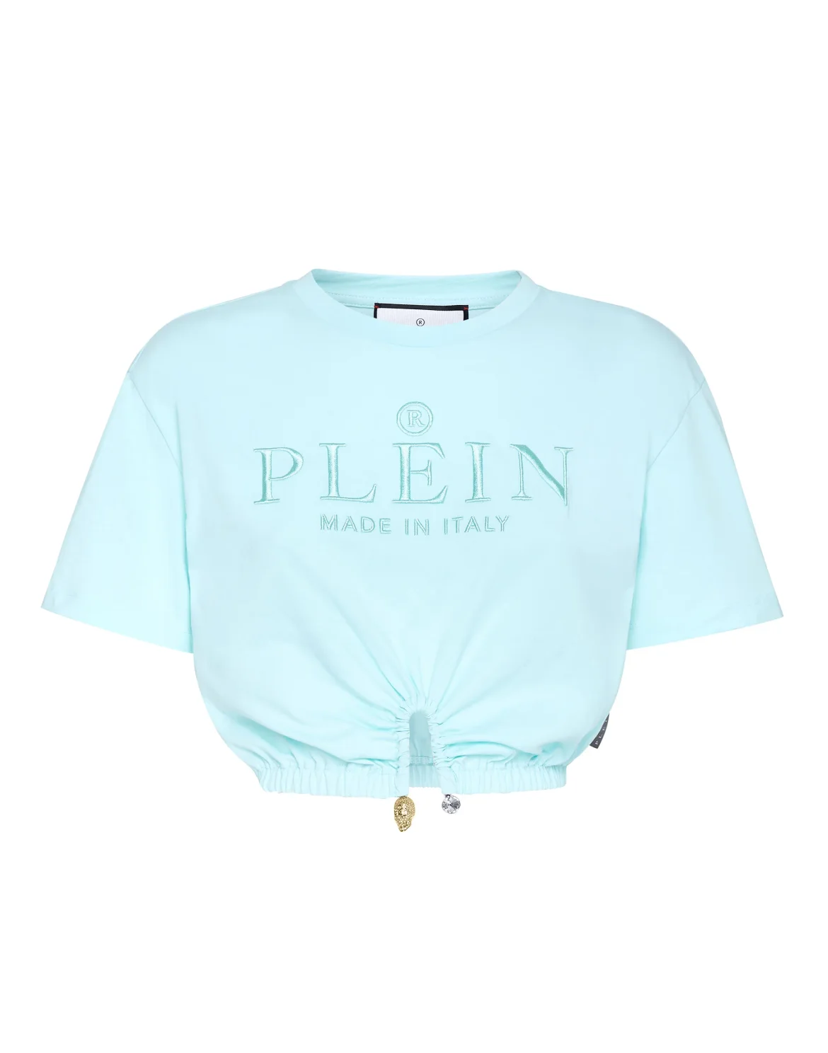 Cropped T-shirt Iconic Plein, цвет: Голубой