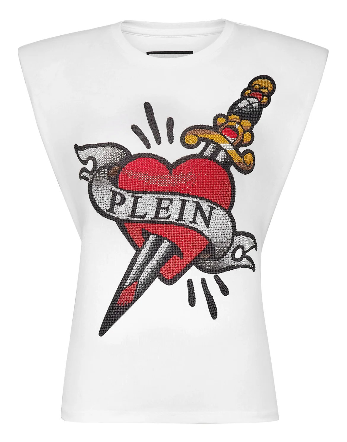 Shoulder Pads Tank Top Love, цвет: Белый