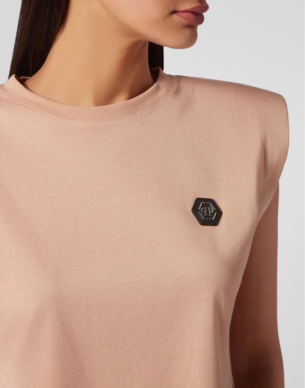 Shoulder Pads Tank Top Basic, цвет: Бежевый