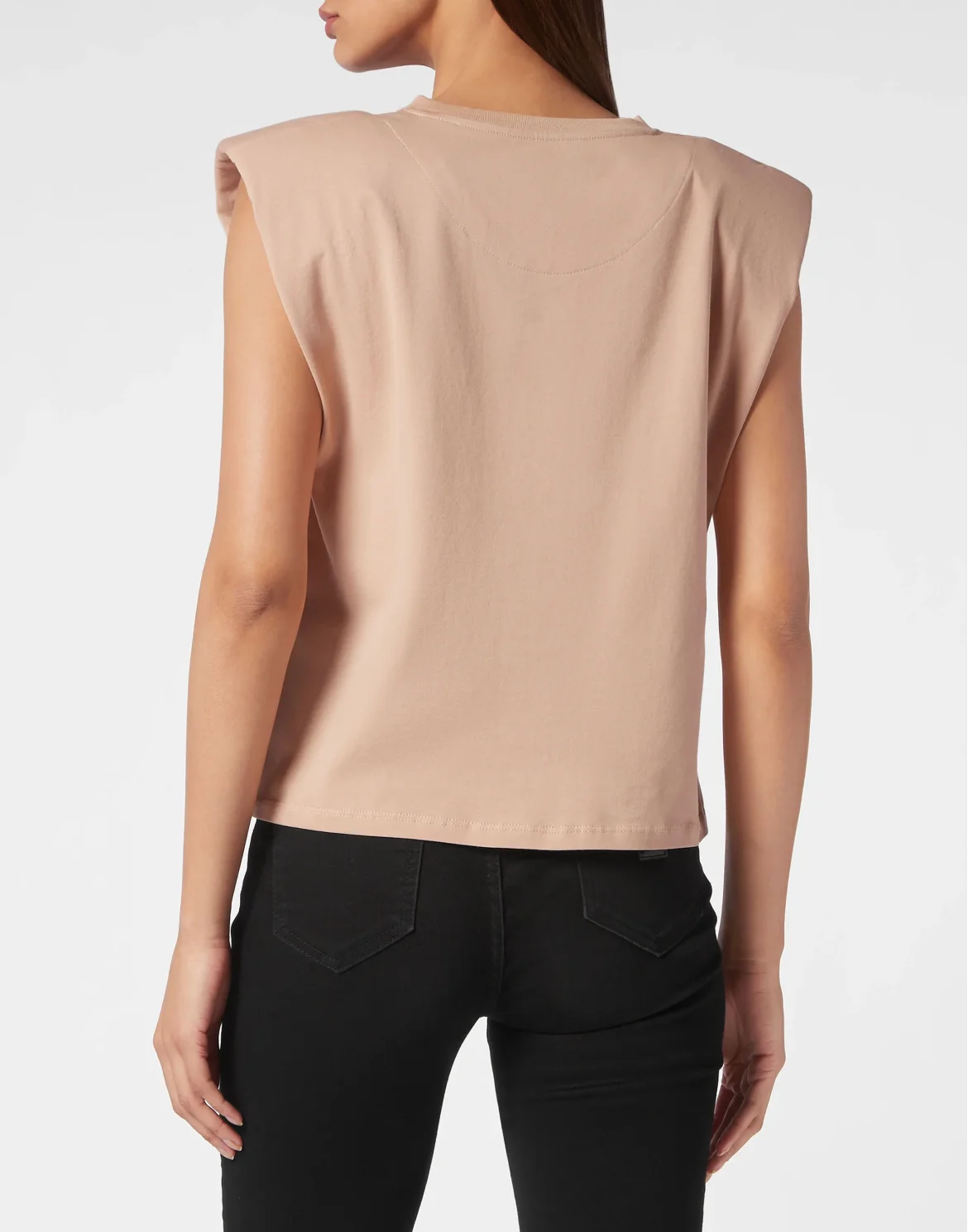 Shoulder Pads Tank Top Basic, цвет: Бежевый