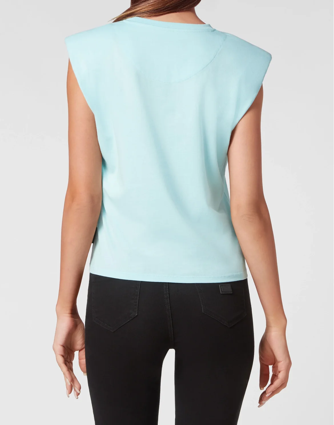 Shoulder Pads Tank Top Basic, цвет: Голубой