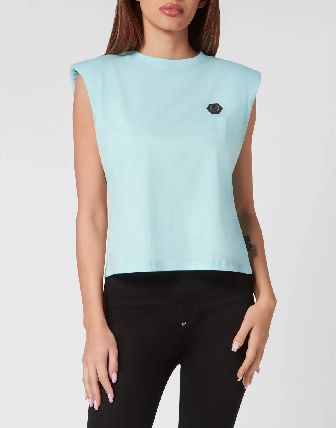 Shoulder Pads Tank Top Basic, цвет: Голубой