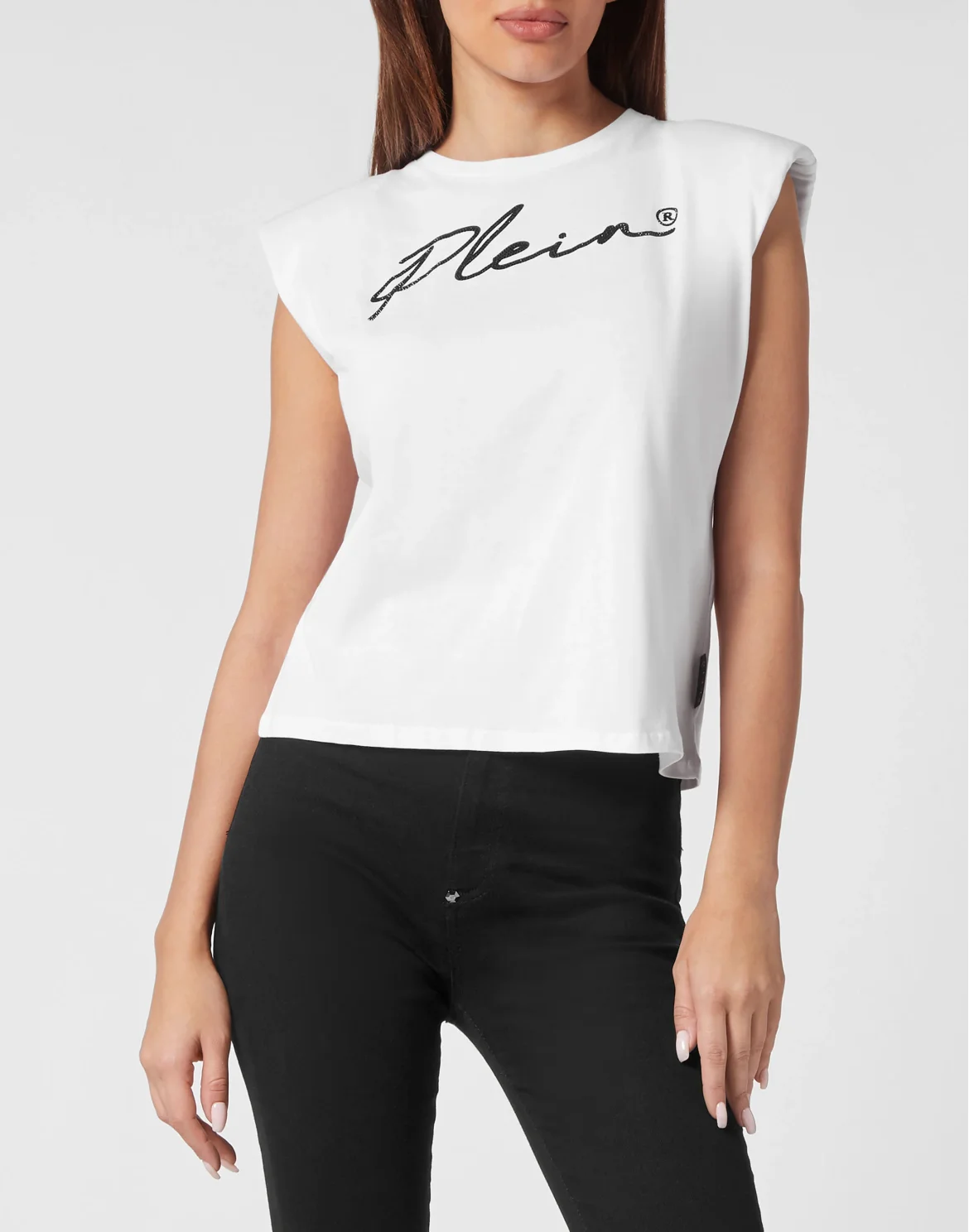 Shoulder Pads Tank Top Signature, цвет: Белый