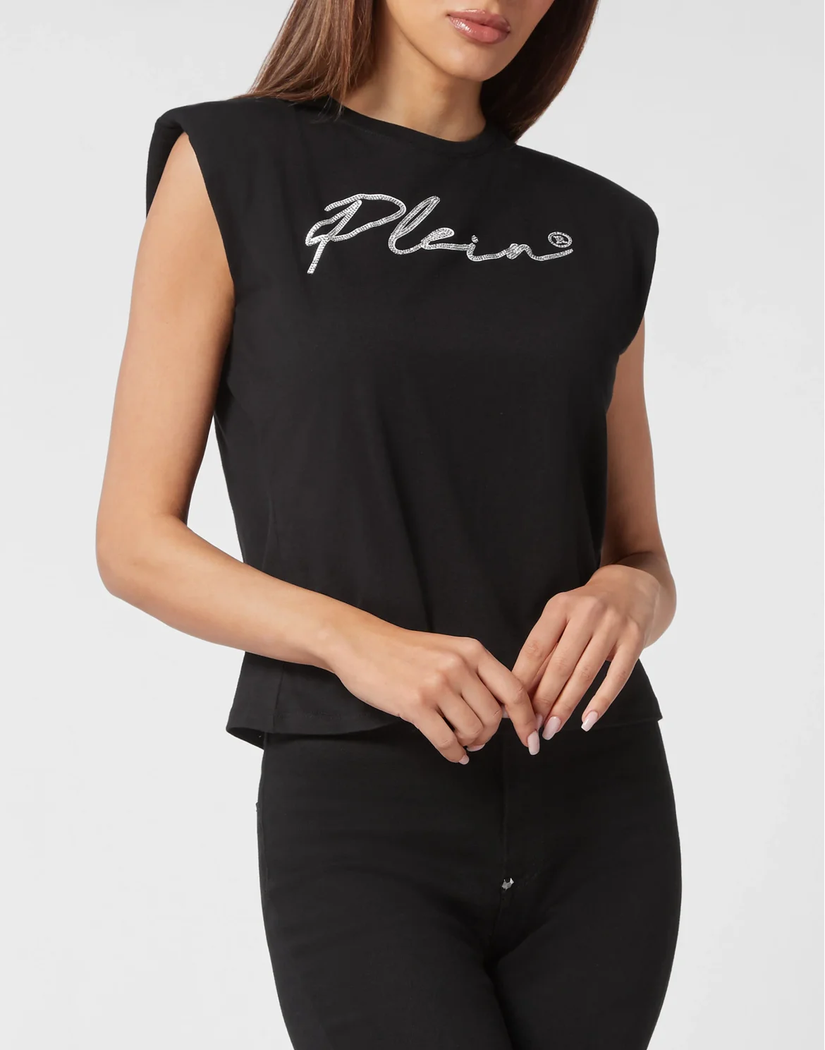 Shoulder Pads Tank Top Signature, цвет: Черный