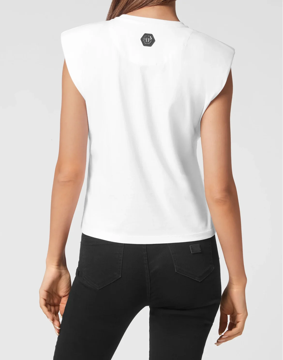 Shoulder Pads Tank Top Iconic Plein, цвет: Белый