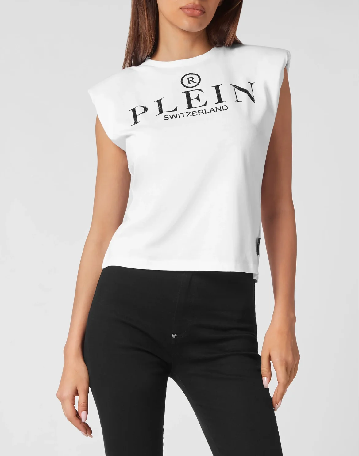 Shoulder Pads Tank Top Iconic Plein, цвет: Белый