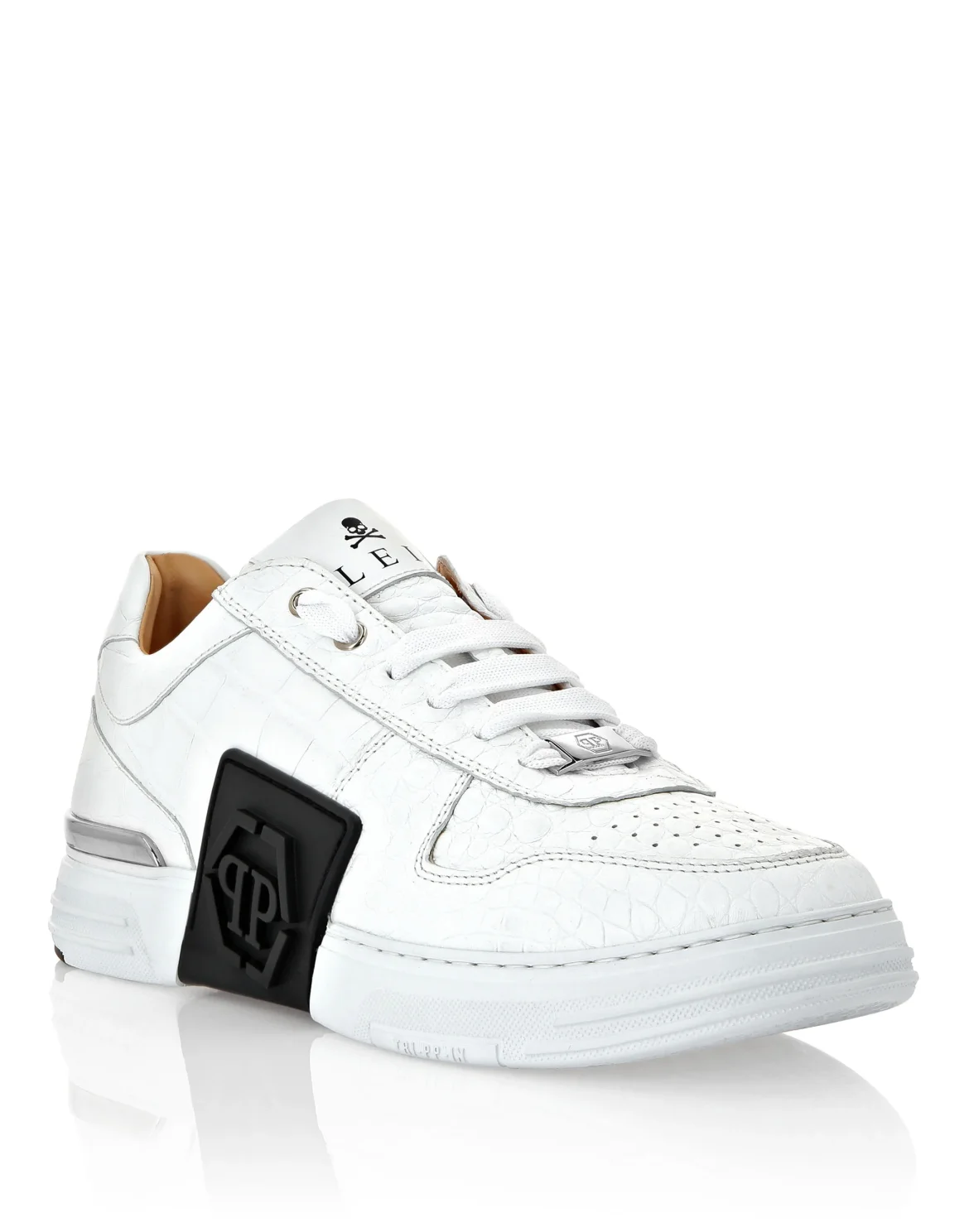 Leather Lo-Top Sneakers Hexagon, цвет: Белый