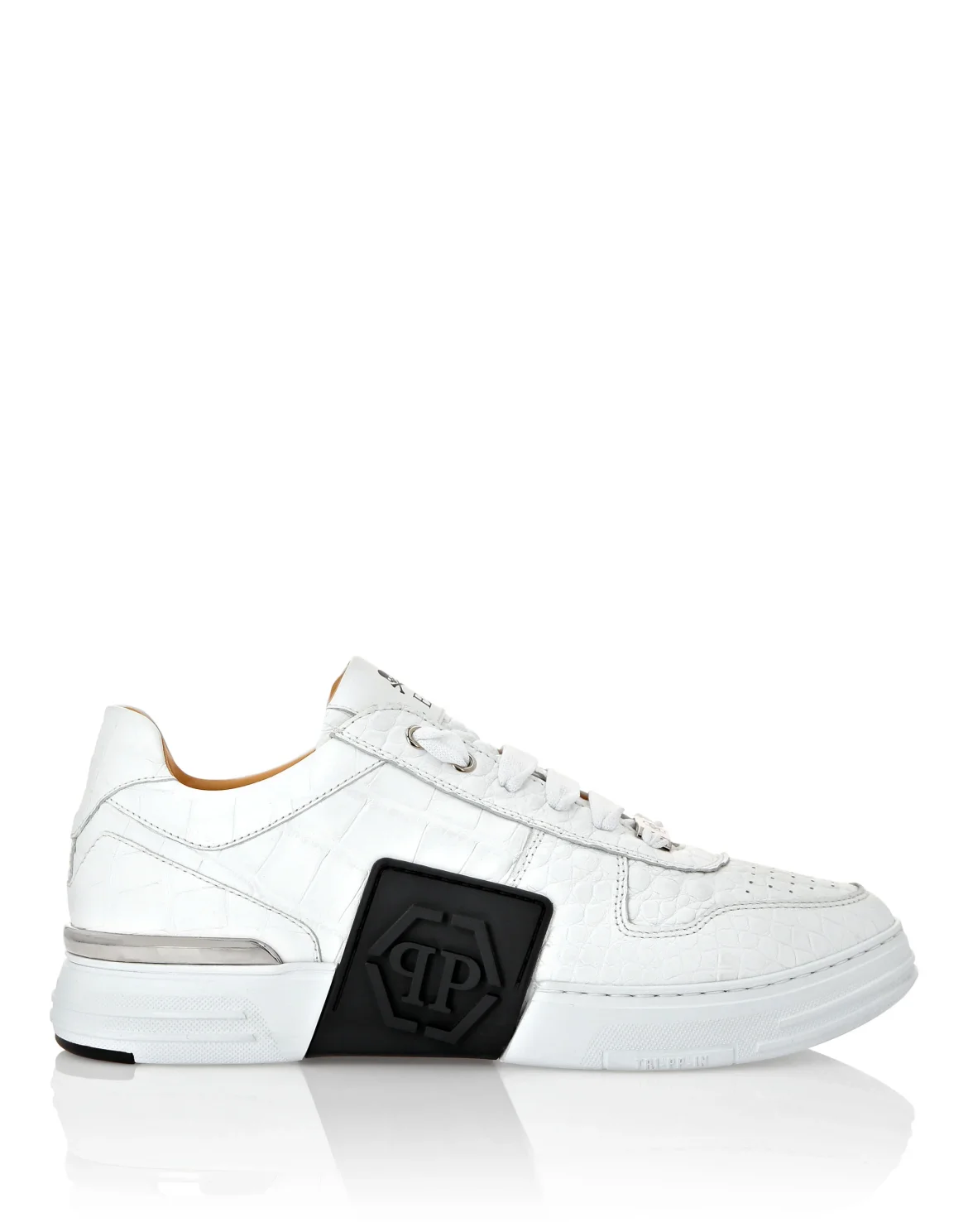 Leather Lo-Top Sneakers Hexagon, цвет: Белый