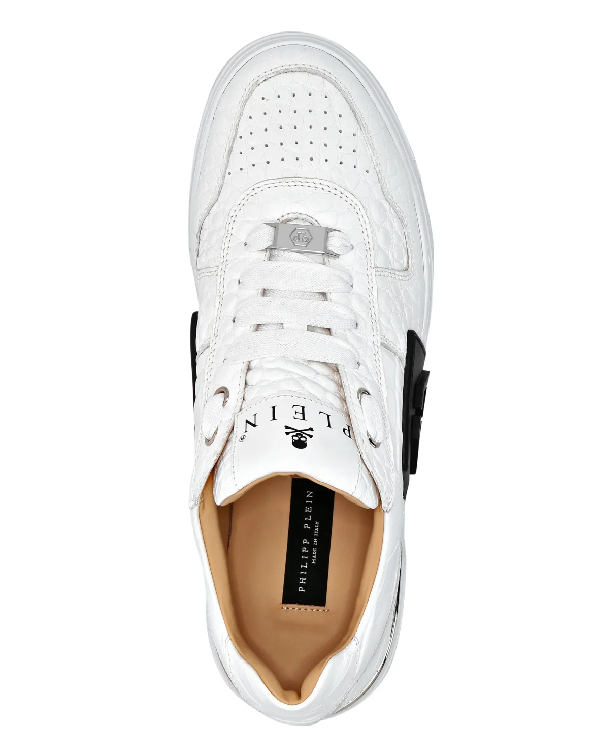 Leather Lo-Top Sneakers Hexagon, цвет: Белый