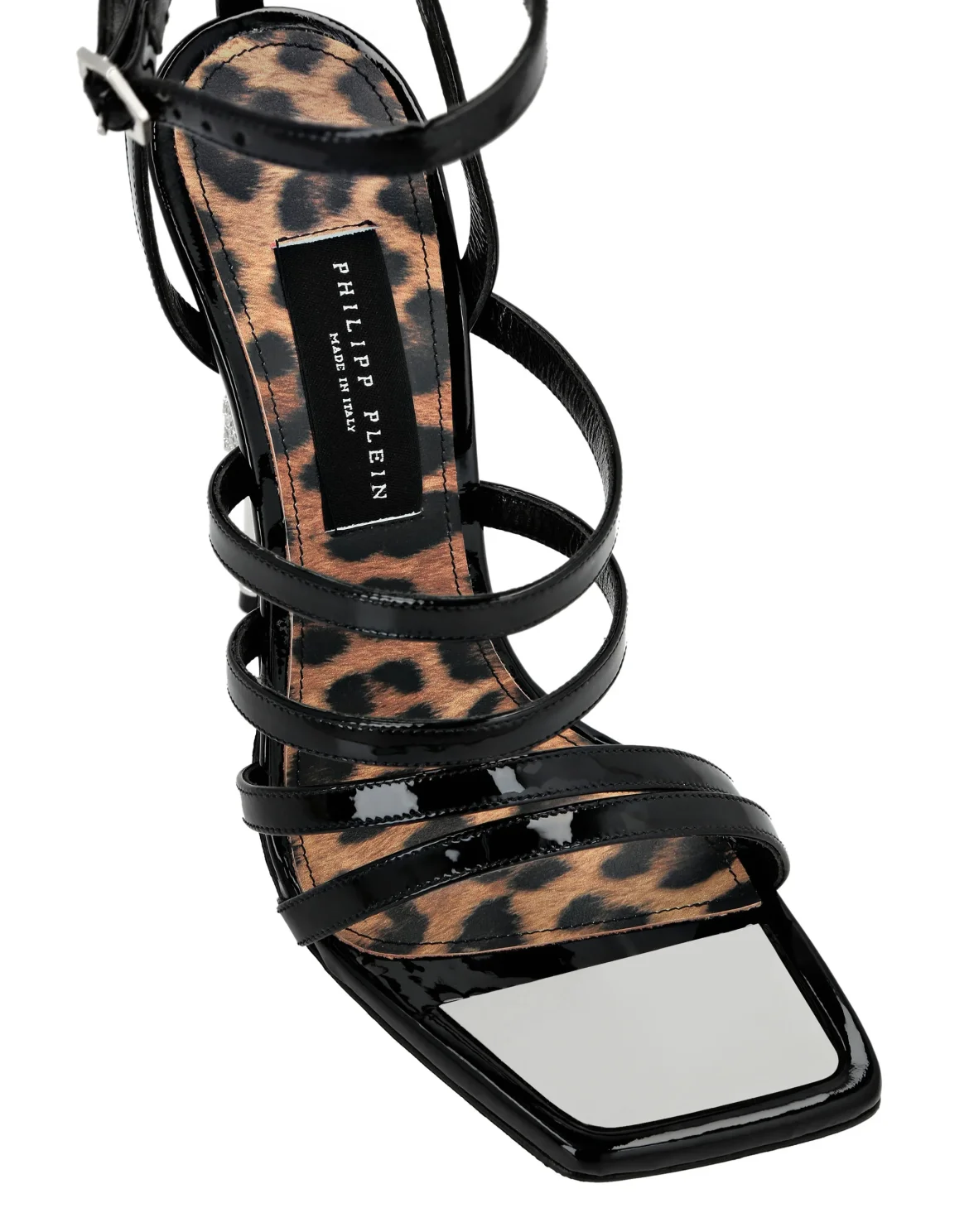 Skull Heel  Sandals, цвет: Черный