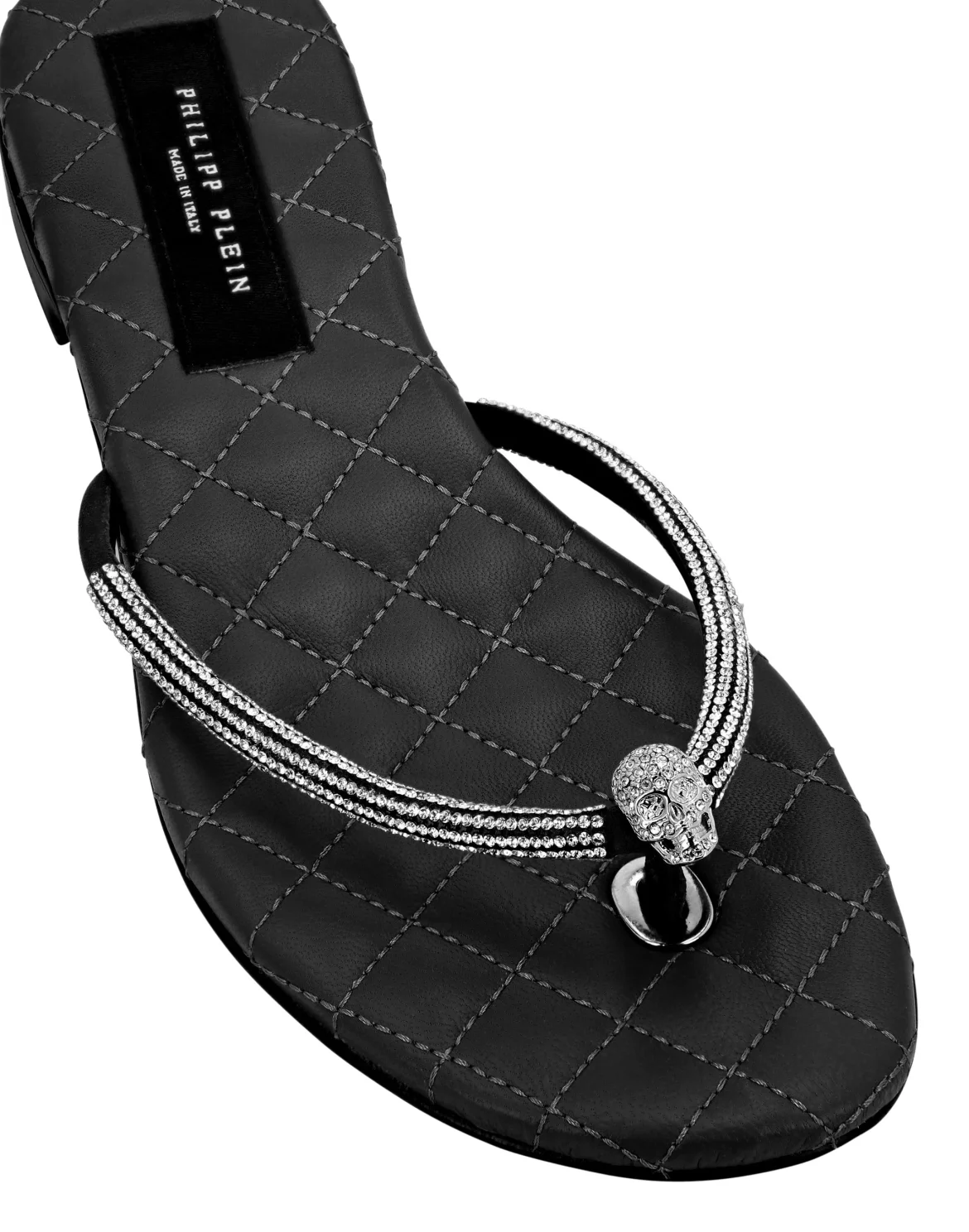 Flat Sandals Crystal Skull, цвет: Черный