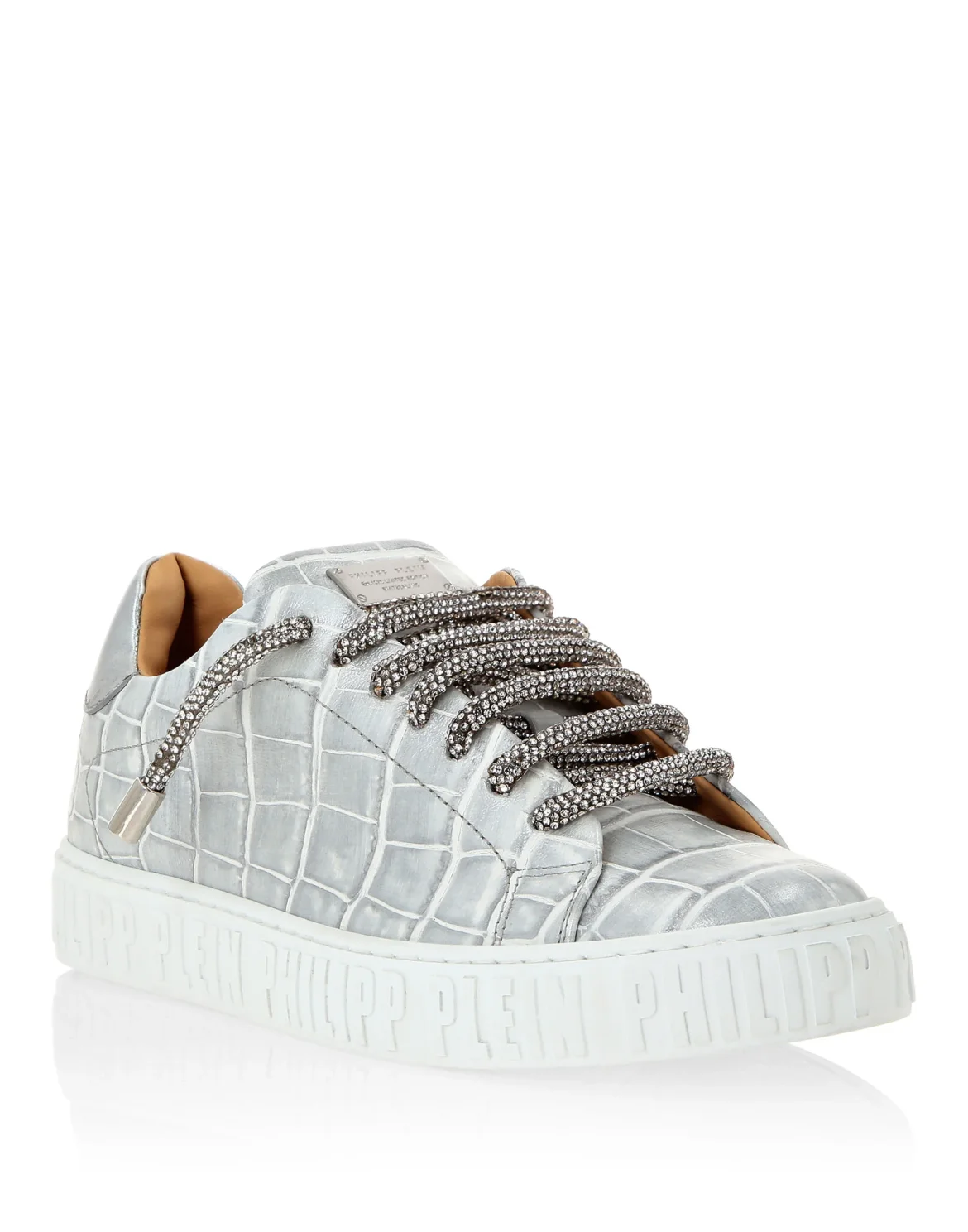 Leather Lo-Top Sneakers, цвет: Серый