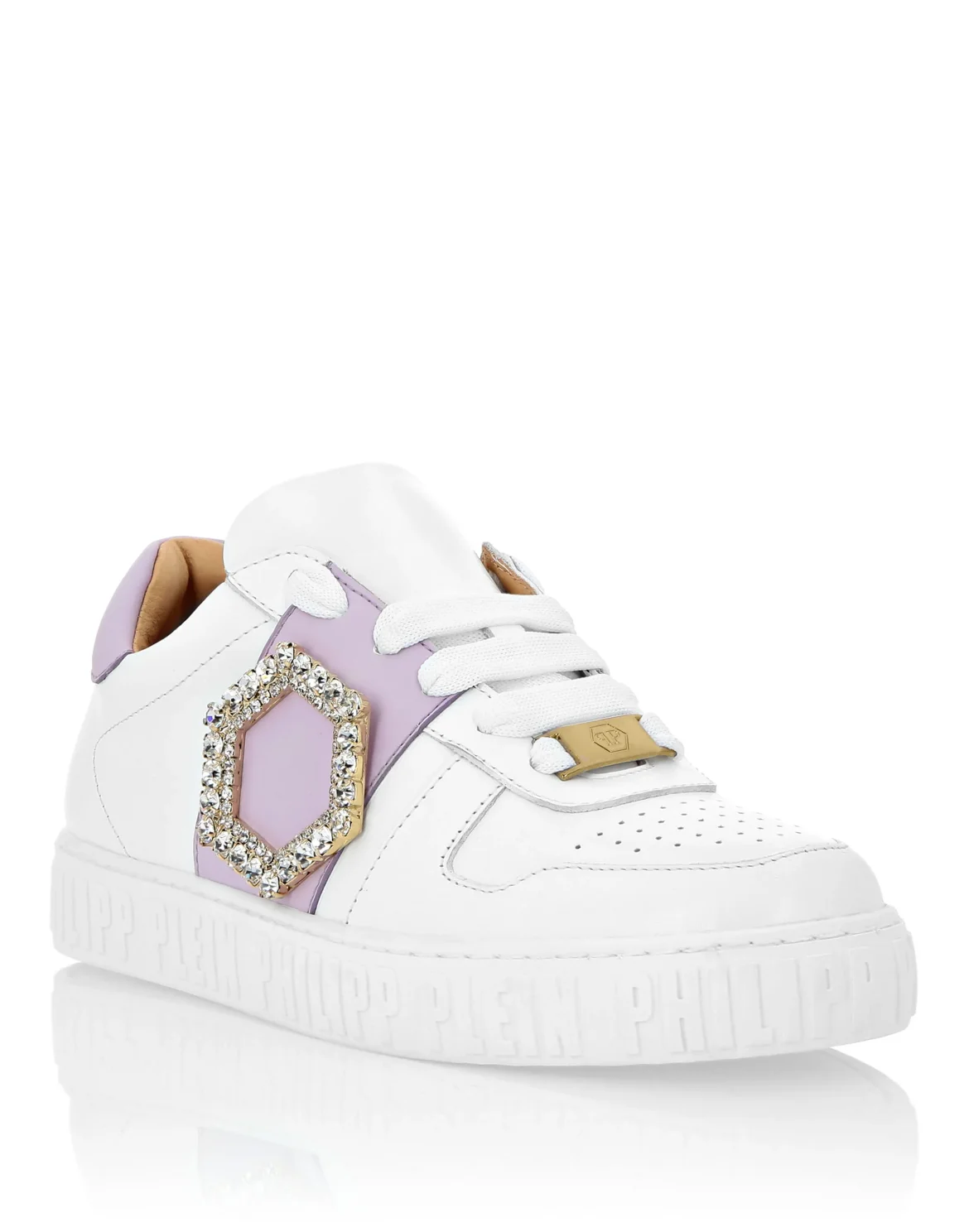 Leather Lo-Top Sneakers, цвет: Белый
