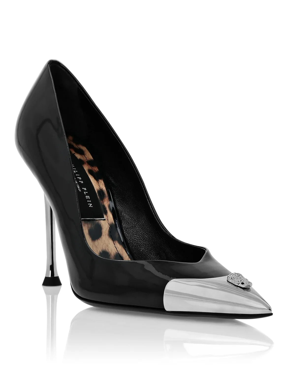 Crystal Skull Patent Leather Pumps, цвет: Черный