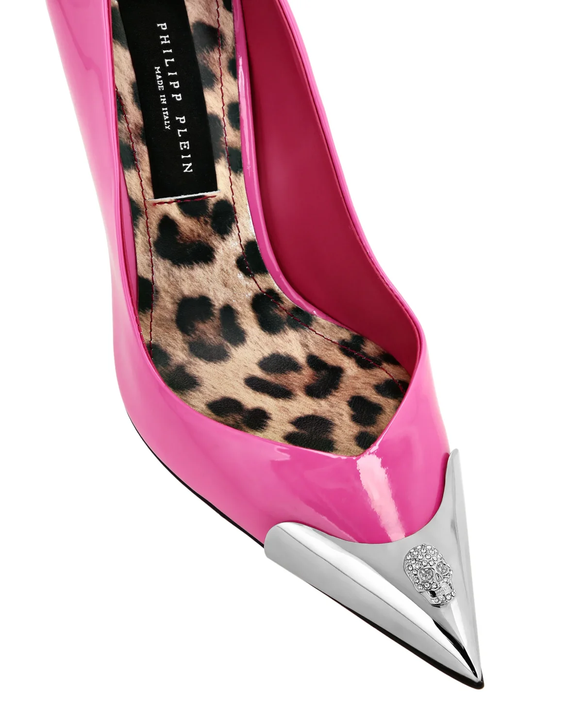 Crystal Skull Patent Leather Pumps, цвет: Розовый