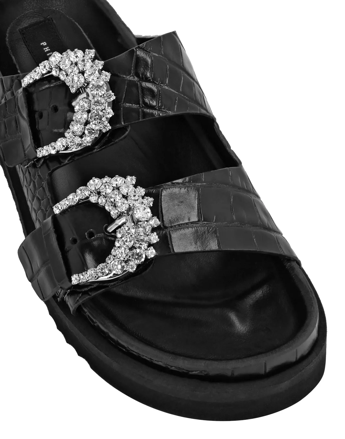 Buckle Slides Crystal, цвет: Черный