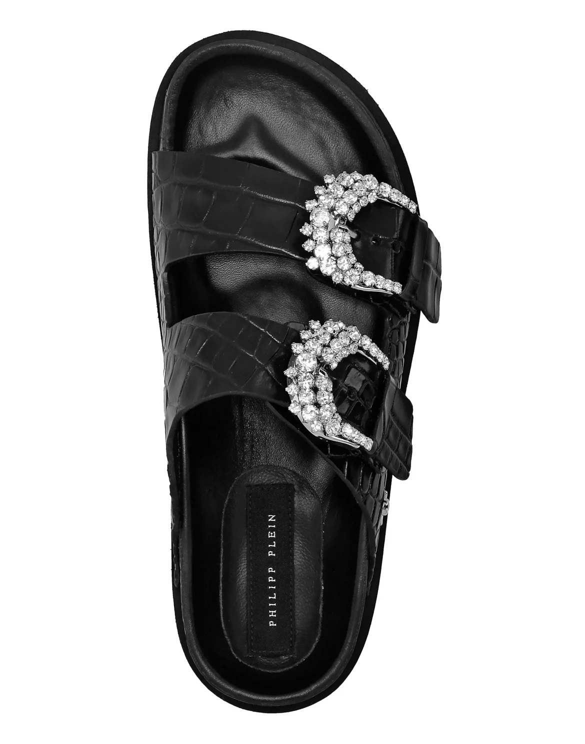 Buckle Slides Crystal, цвет: Черный