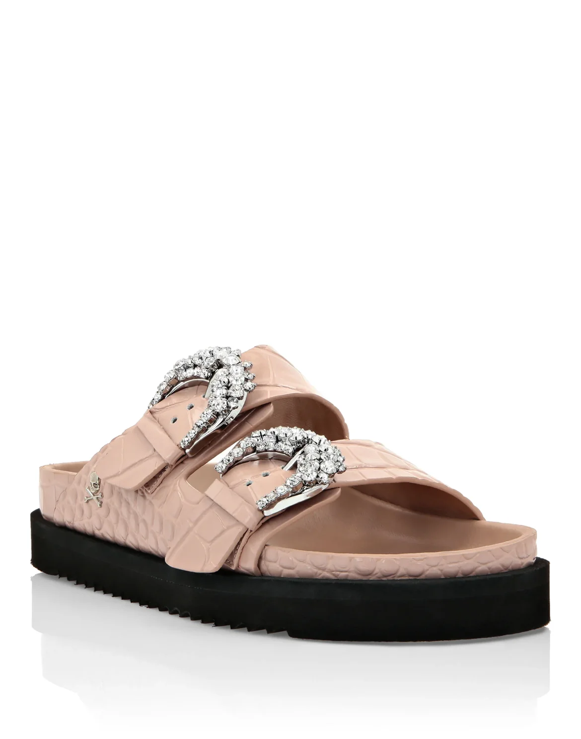Buckle Slides Crystal, цвет: Бежевый