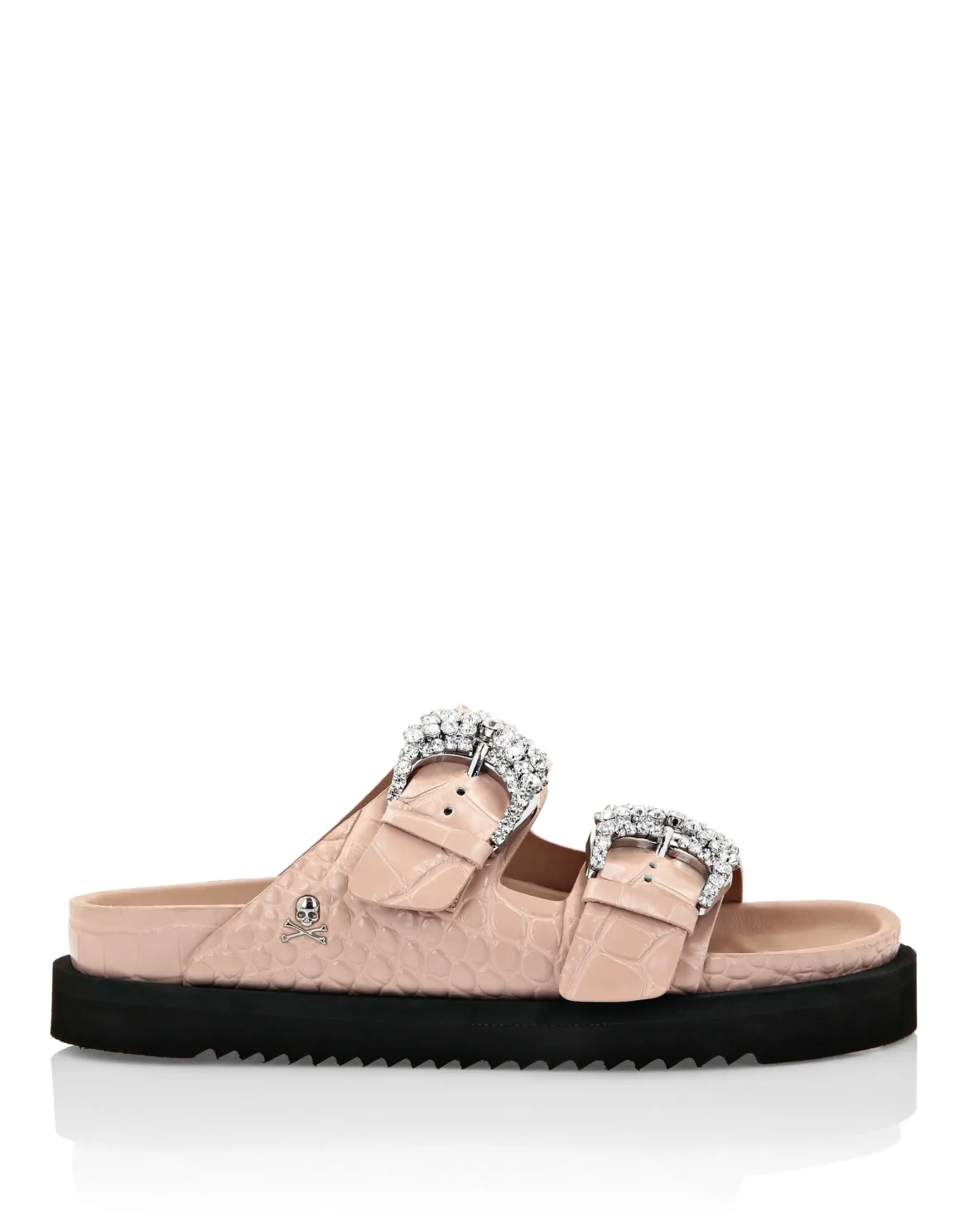 Buckle Slides Crystal, цвет: Бежевый
