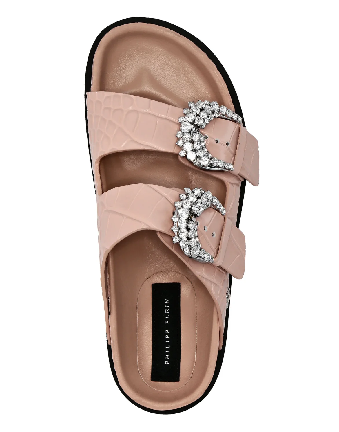 Buckle Slides Crystal, цвет: Бежевый